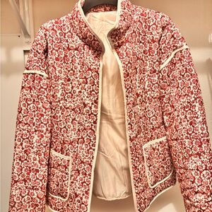 Floral Red and White Jacket